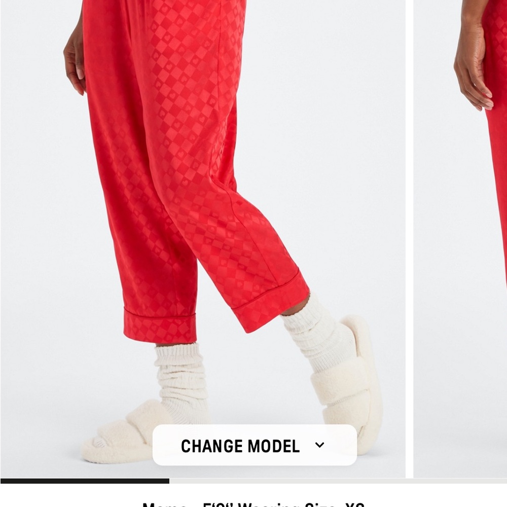 Fabletics Red Checkered Pajama Set - Picture 5 of 6